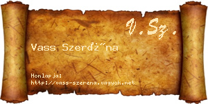 Vass Szeréna névjegykártya