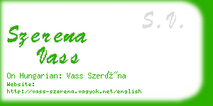 szerena vass business card